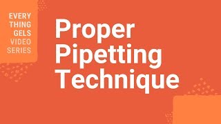 Proper Pipetting Technique [upl. by Neysa]