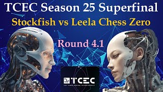 TCEC Season 25  Superfinal  Stockfish dev20231010 vs LCZero 031dage429eebBT3  Round 41 [upl. by Nosnar]