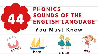 44 Phonics Sounds Phonemes of the English Language You Must Know [upl. by Nnalyrehc]