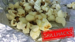 Popcorn selber machen  LagerfeuerGrill Popcorn zubereiten [upl. by Franzoni]