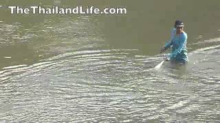 Fishing in Laos  Mekong River [upl. by Nilhtac]