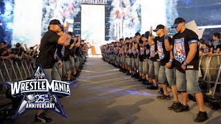 An army of John Cenas make their WrestleMania entrance WrestleMania 25 [upl. by Rimidalv]