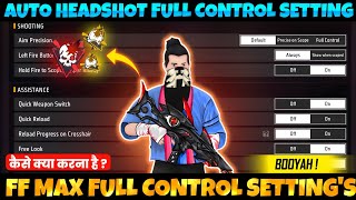 Free Fire Control Setting Full Details  Pro Player Setting Free Fire 2024  Free Fire Max Setting [upl. by Latisha]