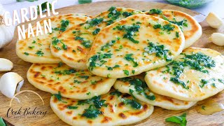 Naan mit Knoblauch ohne Hefe I Beilage zum Grillen  Knoblauchbrot [upl. by Finah]