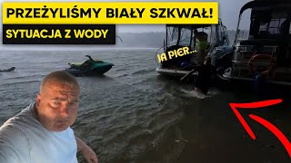 BIAŁY SZKWAŁ NA MAZURACH LEDWO DALIŚMY RADĘ Z TEGO WYJŚĆ BYŁO GROŹNIE ŻAGLÓWKI DO GÓRY DNEM [upl. by Burra]