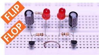 FLIP FLOP LED Flasher Circuit Using Transistor BC547 Breadboard Tutorial [upl. by Madelene]