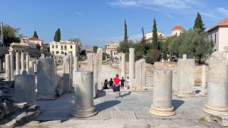 Discover majestic Roman Agora Hadrians Library amp Ancient Agora in Athens  Trip to Greece 2022 [upl. by Kronfeld403]