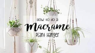 DIY  How to make a macrame plant hanger [upl. by Man194]