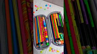 Best pencil pouch school stationery shopping haul filling pencilcase backtoschool shorts tiktok [upl. by Enitsenrae]