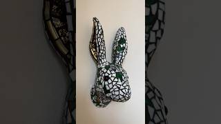 Mosaic bunny time💚💛 mosaic art bunny [upl. by Ayyidas]