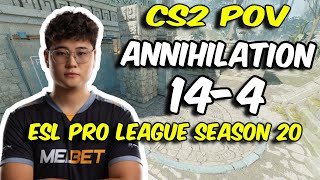 CS2 POV  ATOX Annihilation 144 vs ENCE Ancient  ESL Pro League Season 20 [upl. by Mira]