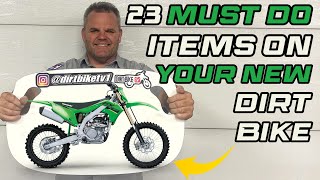 23 Must do Items on your New Dirt Bike [upl. by Arot]