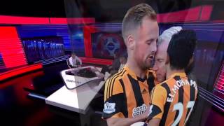 Alan Pardew vs Hull Citys David Meyler 01mar2014 [upl. by Thorman]