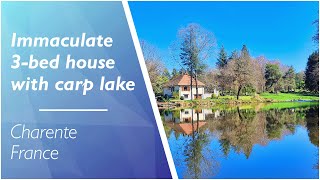 Absolutely beautiful location for this immaculate 3bed house with carp lake and 34ha  A27941TSM16 [upl. by Eissim]