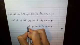 Hebrew cursive handwriting  full sentence [upl. by Gaudet627]