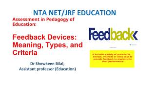 Feedback Devices Meaning Types and Criteria Assessment in Pedagogy of Education [upl. by Dnomhcir]