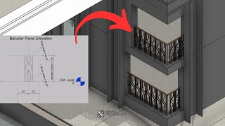 How to Create Custom Handrails in Revit  Step by Step Revit Tutorial [upl. by Reisfield393]