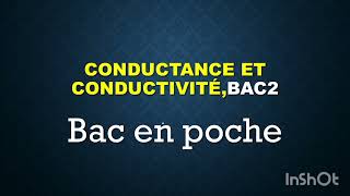 conductance et conductivité exercice corrigé Bac2 [upl. by Anaitak213]