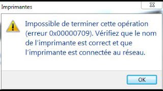 comment réparer lerreur 0x0000709 [upl. by Oribelle436]