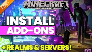 MCPE  BEDROCK  How to install Addons Easy Tutorial [upl. by Naivad253]