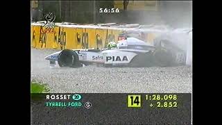 F1 Italy 1998 FP2 Rosset crashes on his first outlap DF1 [upl. by Thayer999]