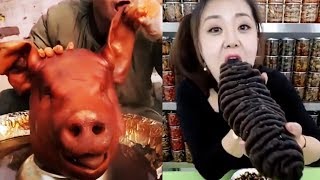 Really Bizarre Weird Food Mukbang  ASMR Compilation [upl. by Gav355]