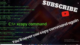 Copy Files using Xcopy Command in Windows CMD in Hindi [upl. by Cormier]