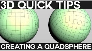 3D QUICKTIPS Creating a Quad Sphere [upl. by Inahs638]