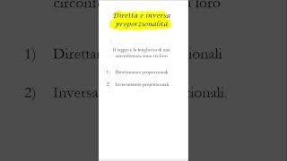 Diretta e Inversa Proporzionalità [upl. by Alit286]