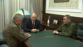 Putin visita quartelgeneral para operação na Ucrânia  AFP [upl. by Annert704]