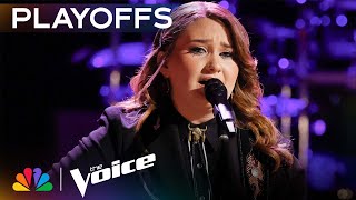 Ruby Leigh Shows Her Sensitive Side on Linda Ronstadts quotLong Long Timequot  The Voice Playoffs  NBC [upl. by Siriso]