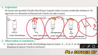 Réaction de quelques métaux avec les solutions acides et les solutions basiques 3AC [upl. by Eissed503]