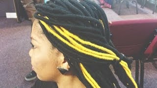 How to do yarn dreadlocs [upl. by Pudendas]