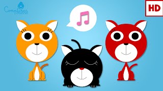 Trois petits chats  ♫ Comptines et chansons classiques amp Comptines maternelles pour bébé [upl. by Hersch]