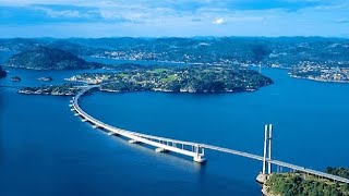 Floating bridge Norway Nordhordland Bridge [upl. by Bennink]