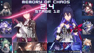 E0 Kafka amp E6 Seele  New Memory of Chaos Floor 12 3 Stars  Honkai Star Rail [upl. by Batish972]