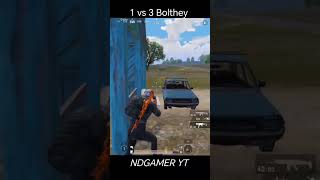 1 vs 3 VICTOR BOLTHEY  NDGAMER YT  BATTLE GROUND MOBILE INDIA [upl. by Aicenad]