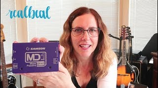 Samson MD1 Mono Passive Direct Box  Unboxing and Demo [upl. by Denney74]