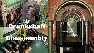 CrankshaftDisassr generator flywheel alternators governor connectingrod piston crankshaft [upl. by Egbert]