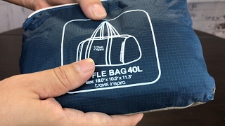 Foldable Packable Travel Duffle Bag Review [upl. by Nylyoj61]