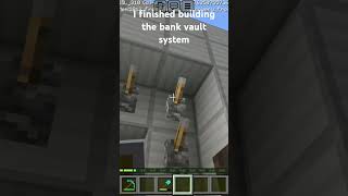 I finished building bank vault system after hours of work minecraft trending gaming hardwork [upl. by Attenna]