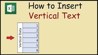 How to Write Vertical Text in Excel [upl. by Rue]