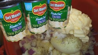 EASY POTATO SALAD  USED CANNED POTATOES [upl. by Fadden]