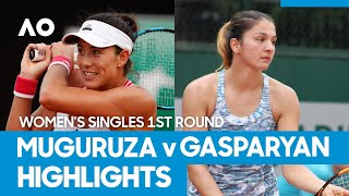 Garbiñe Muguruza vs Margarita Gasparyan Match Highlights 1R  Australian Open 2021 [upl. by Tuorah]