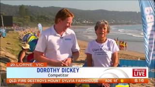 Sunrise TV National Cross  LingDickey  GMHBA The Lorne Pier to Pub swim [upl. by Marba]