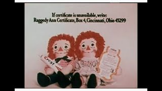 Crest Raggedy Ann amp Andy Commercial 1972 [upl. by Azmah]