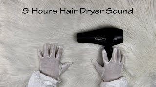 Hair Dryer Sound 254  Playing with a Fur  Visual ASMR  9 Hours White Noise to Sleep and Relax [upl. by Ike]