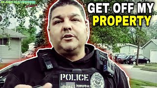 Get Off My Property  Cop Threatens Arrest [upl. by Acim]