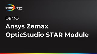 Ansys Zemax OpticStudio STAR module [upl. by Ida]