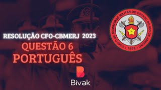 RESOLUÇÃO CFO CBMERJ 202324  FGV  TIPO 1  PORTUGUÊS  QUESTÃO 6 [upl. by Gardiner937]